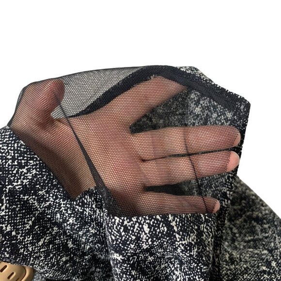 Sandro Paris Black White Speckled Wrap Front Tank Dress Women’s Size 8 - Picture 3 of 8